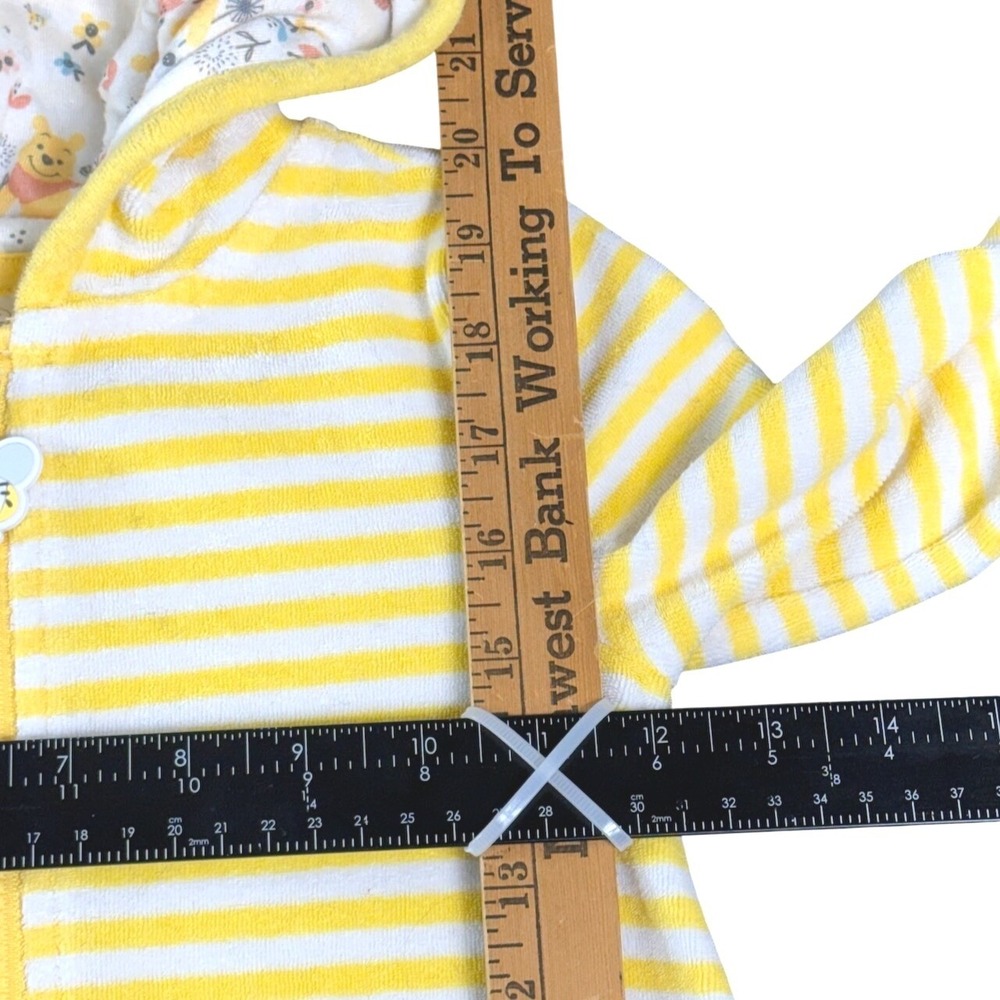 Disney Store Winnie the Pooh Swim Coverup 4T Yellow Striped Long Sleeve Hooded - Picture 6 of 7